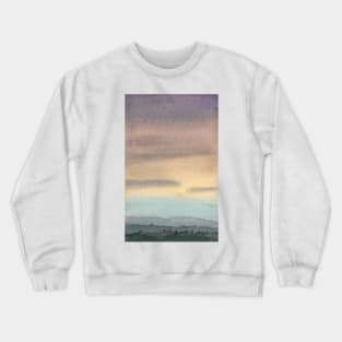 Colorful Landscape Watercolor Painting Crewneck Sweatshirt